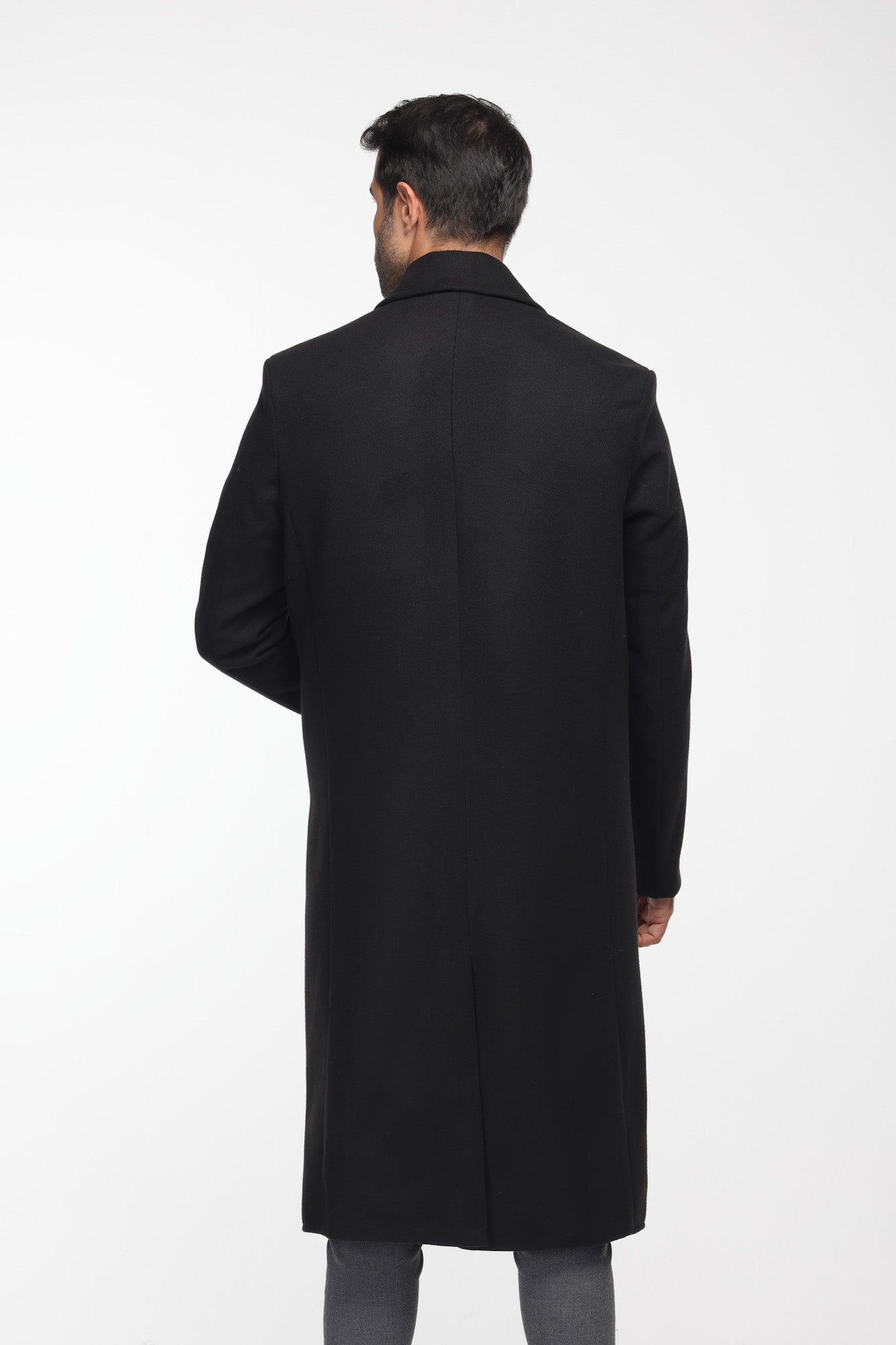 Long Classic Coat In Black