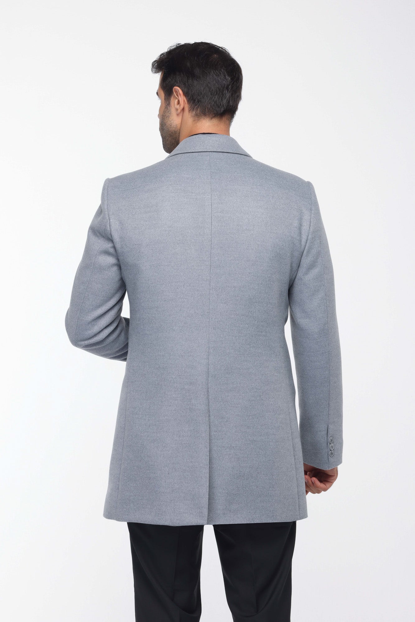 Regular fit Half Coat In light grey