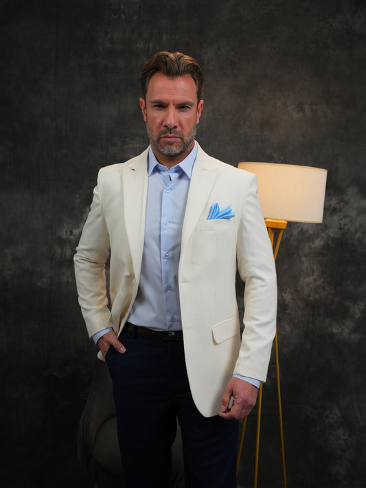 Slim-Fit Blazer in off White