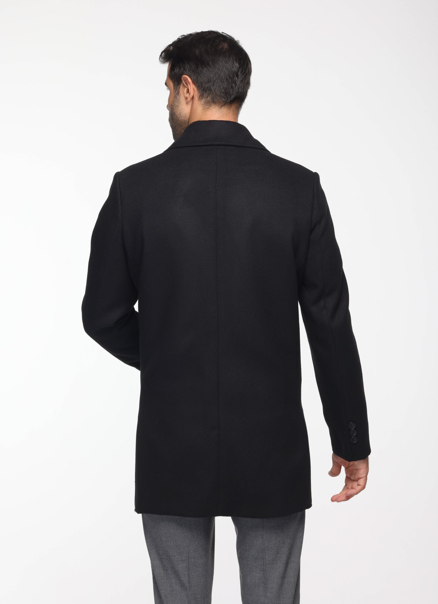 Regular fit Classic Coat In Black