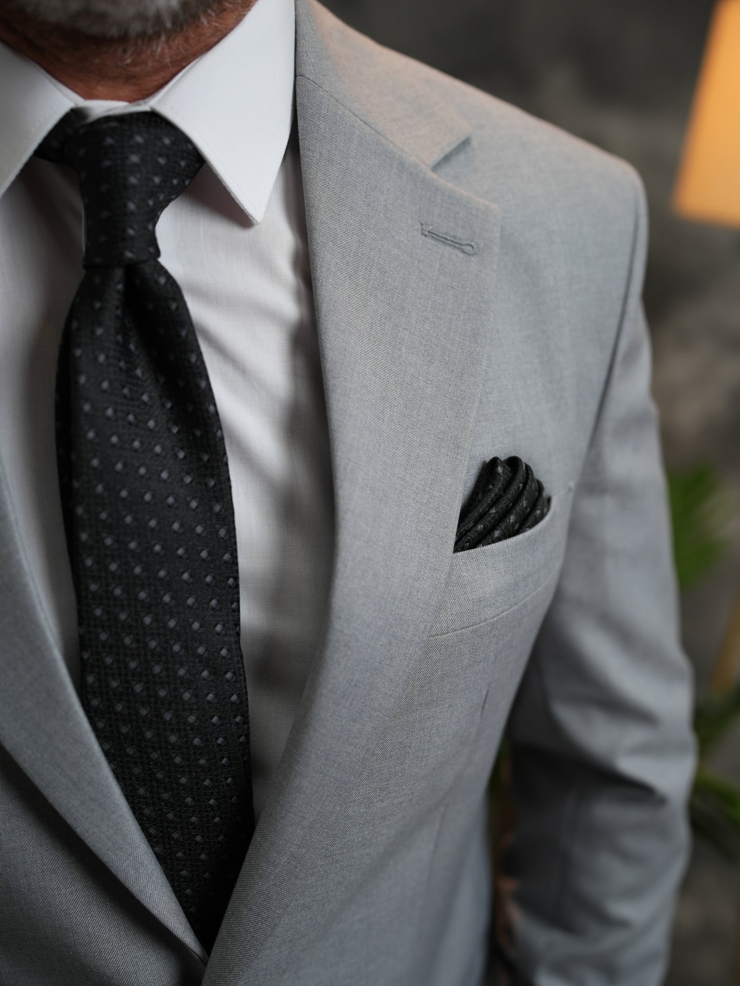 Regular fit golden Suit in Light Grey