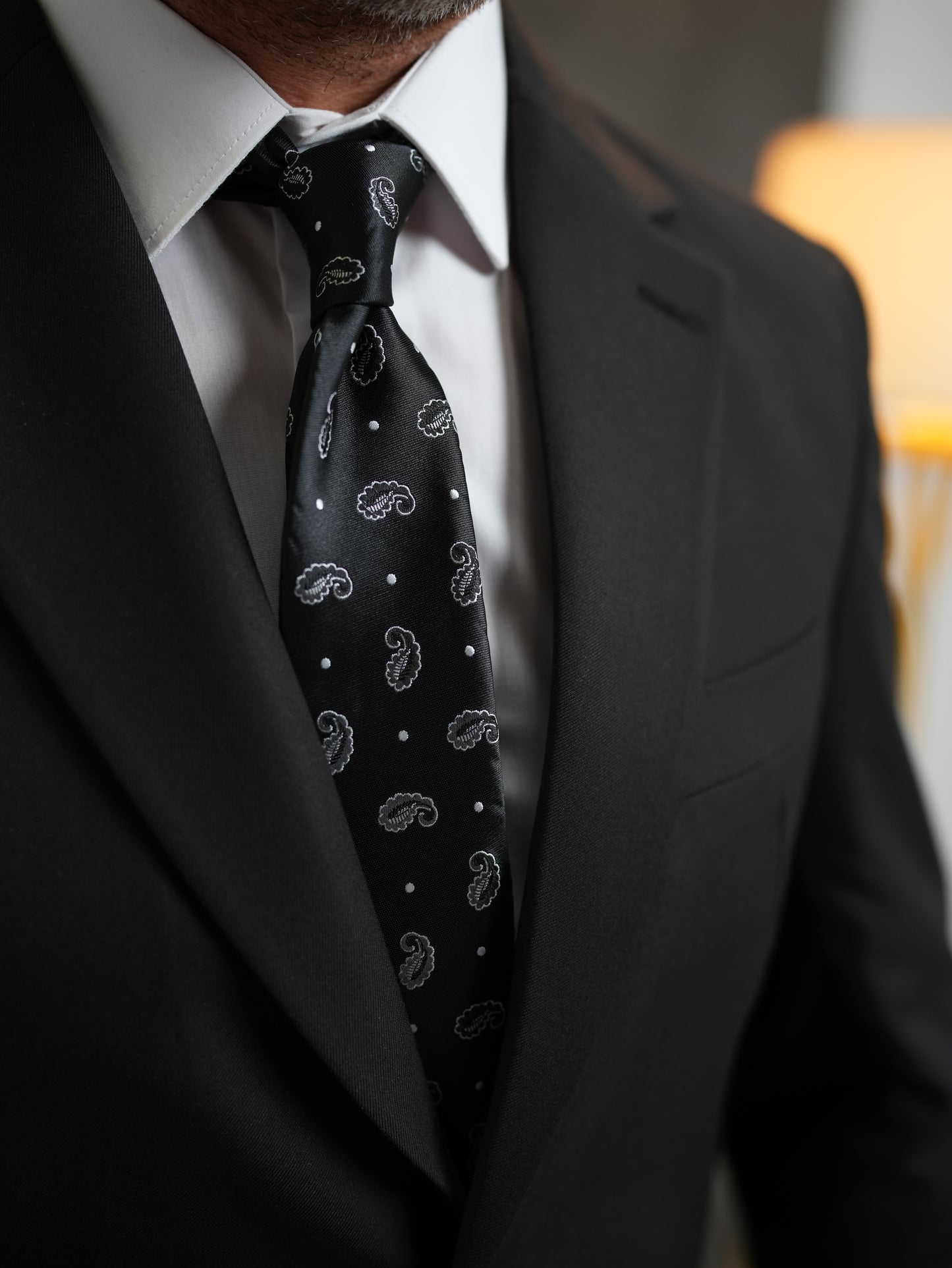 Regular fit Golden Suit in Black