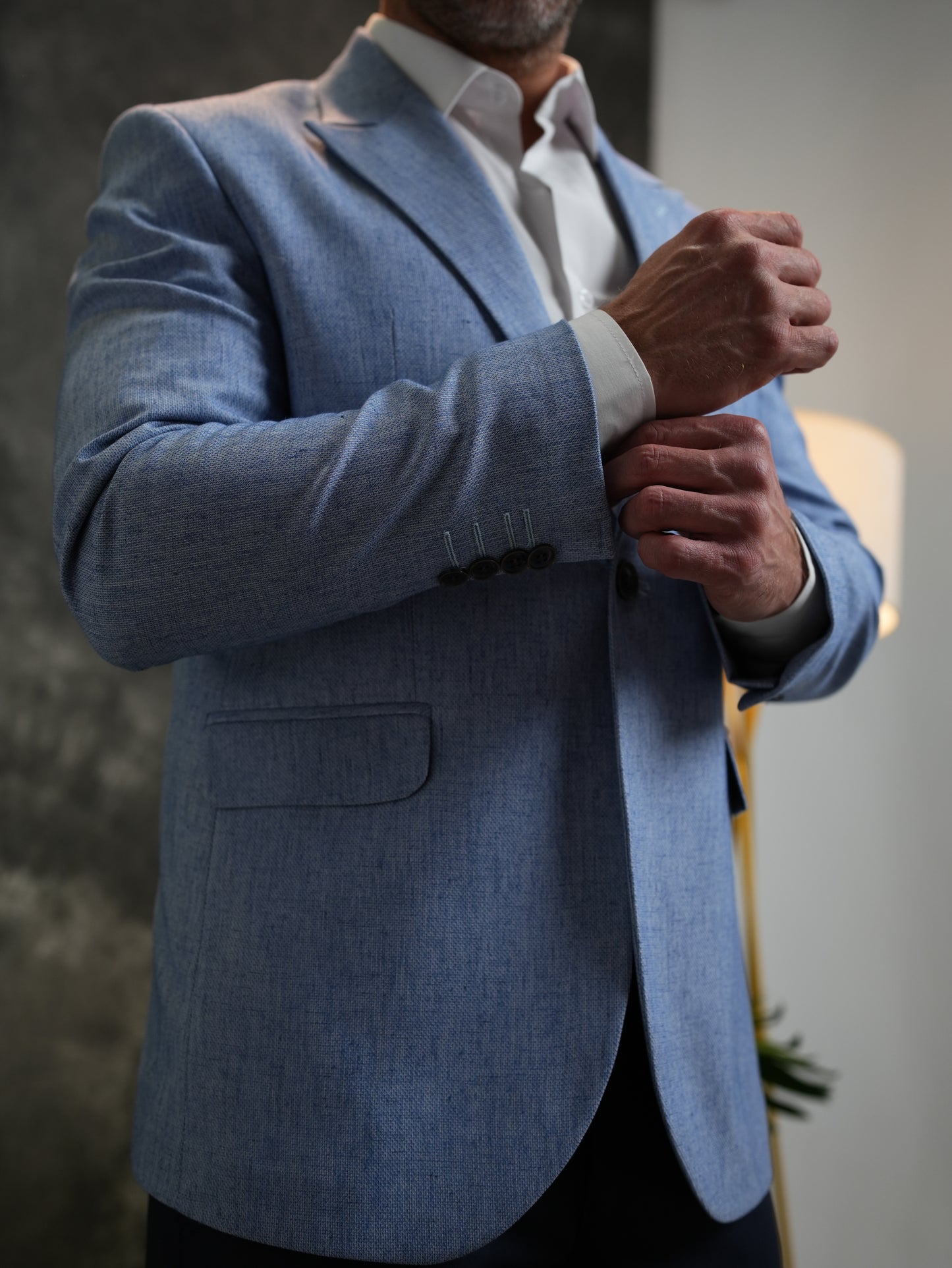 Slim-Fit Blazer in Light Blue