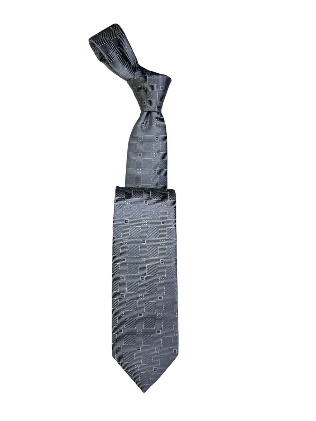 Jacquard Woven Tie 7cm grey