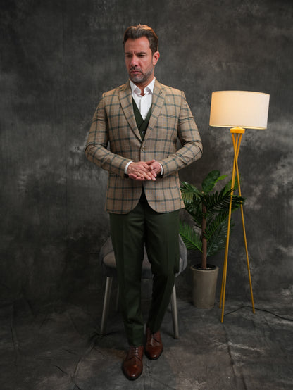 Slim fit Caro blazer in Beige