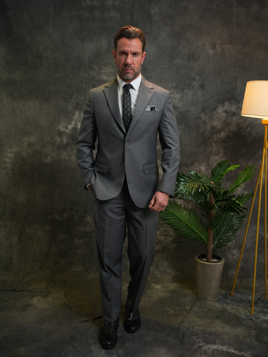 Regular fit Golden Suit in Grey