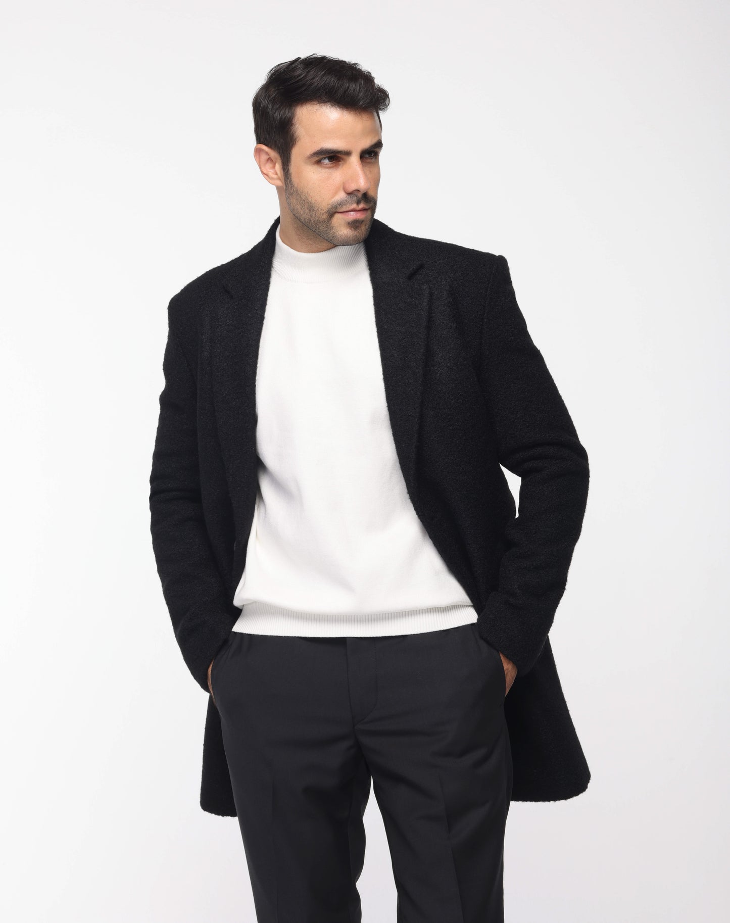 Regular fit MZ-Coat In Black