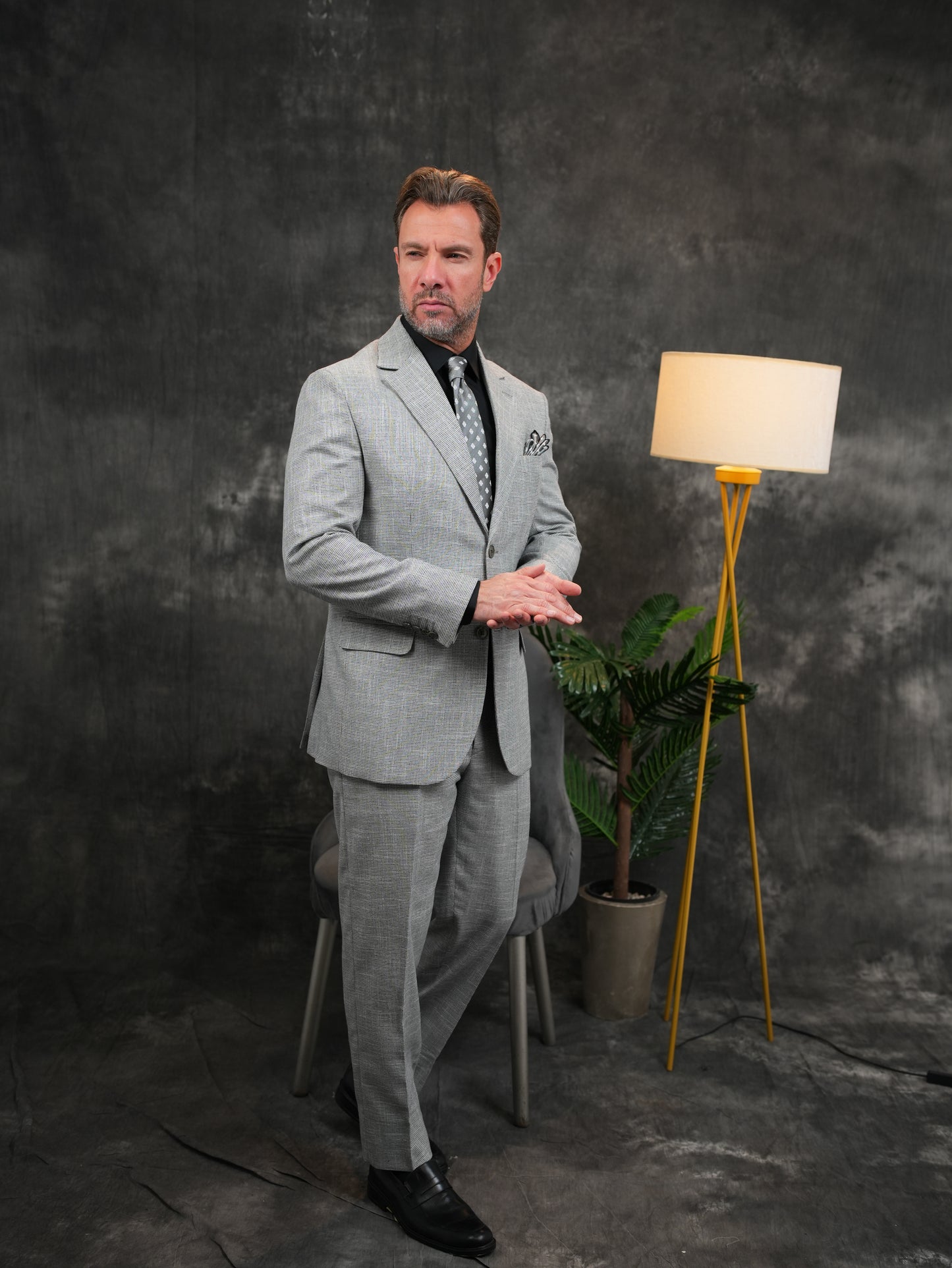 Regular-Fit Suit in Light Grey