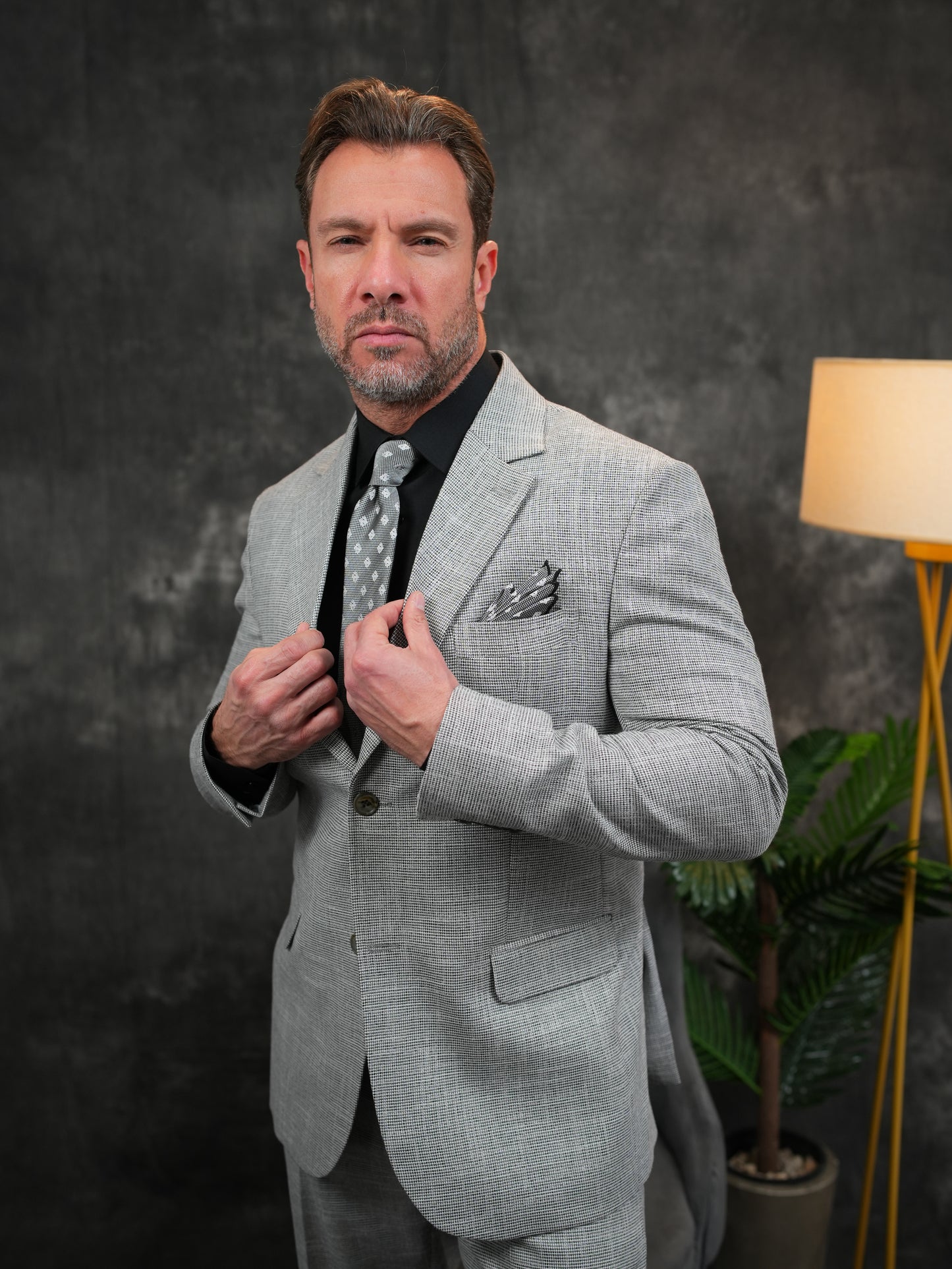 Regular-Fit Suit in Light Grey
