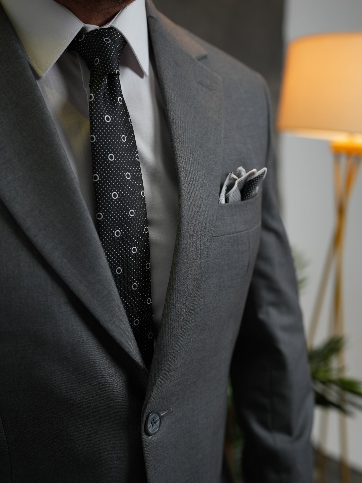 Regular fit Golden Suit in Grey