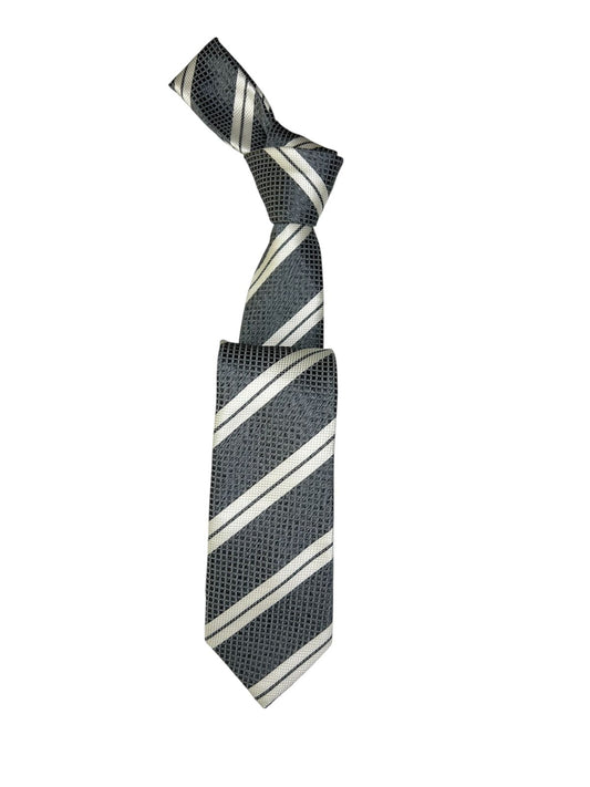 Jacquard Woven Tie 7cm grey