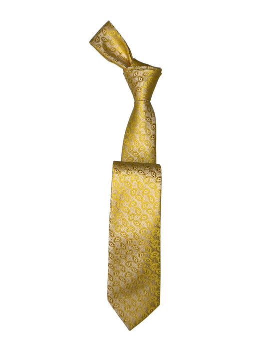 Jacquard Woven Tie 7cm yellow