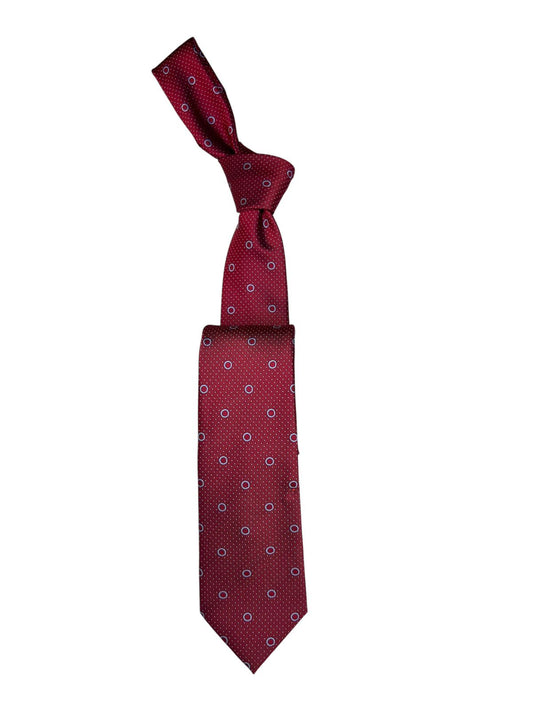 Jacquard Woven Tie 7cm red