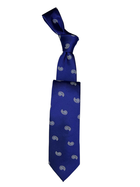 Jacquard Woven Tie 7cm blue