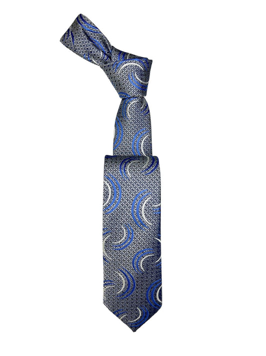 Jacquard Woven Tie 7cm grey
