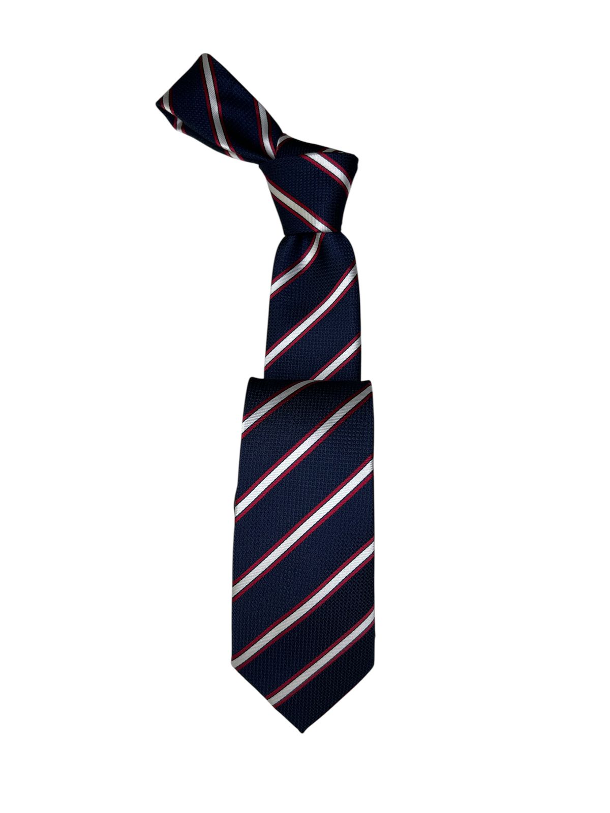 Jacquard Woven Tie 7cm navy