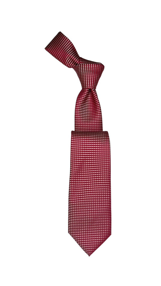 Jacquard Woven Tie  7cm red