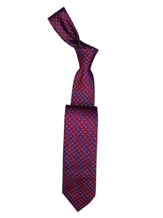 Jacquard Woven Tie 7cm Burgundy