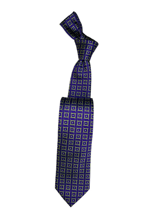 Jacquard Woven Tie 7cm purple